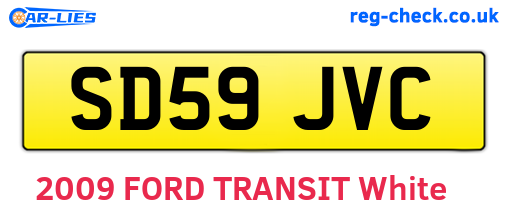 SD59JVC are the vehicle registration plates.