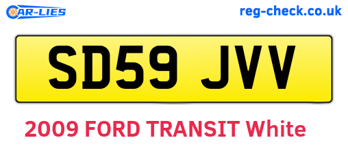 SD59JVV are the vehicle registration plates.