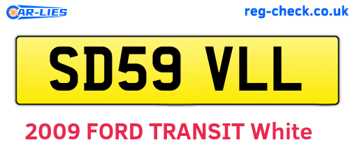SD59VLL are the vehicle registration plates.