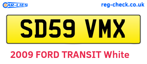 SD59VMX are the vehicle registration plates.