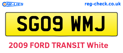 SG09WMJ are the vehicle registration plates.