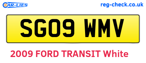 SG09WMV are the vehicle registration plates.
