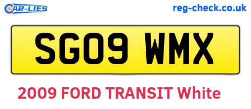 SG09WMX are the vehicle registration plates.