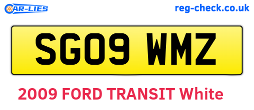 SG09WMZ are the vehicle registration plates.