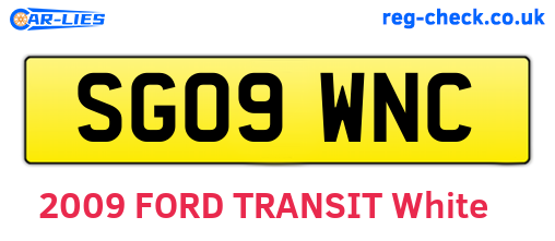 SG09WNC are the vehicle registration plates.