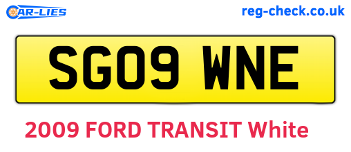 SG09WNE are the vehicle registration plates.