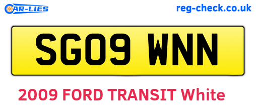 SG09WNN are the vehicle registration plates.