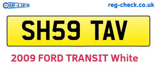 SH59TAV are the vehicle registration plates.