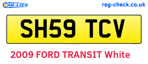 SH59TCV are the vehicle registration plates.