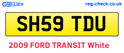 SH59TDU are the vehicle registration plates.