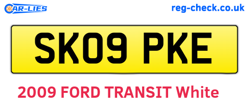 SK09PKE are the vehicle registration plates.