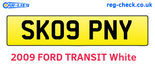 SK09PNY are the vehicle registration plates.