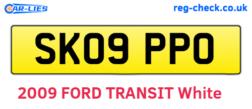 SK09PPO are the vehicle registration plates.