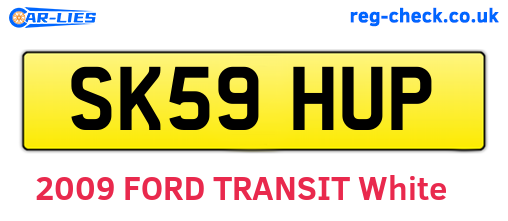 SK59HUP are the vehicle registration plates.