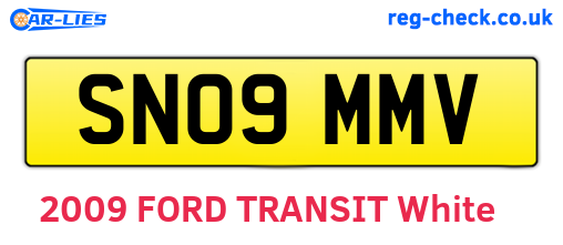SN09MMV are the vehicle registration plates.