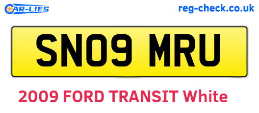 SN09MRU are the vehicle registration plates.