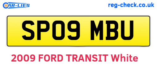SP09MBU are the vehicle registration plates.