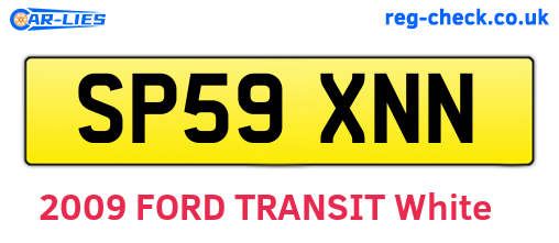 SP59XNN are the vehicle registration plates.