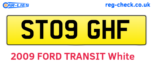 ST09GHF are the vehicle registration plates.