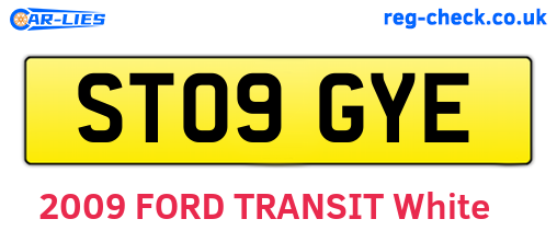 ST09GYE are the vehicle registration plates.