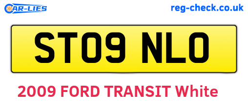 ST09NLO are the vehicle registration plates.