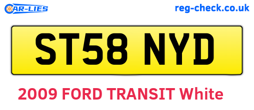 ST58NYD are the vehicle registration plates.