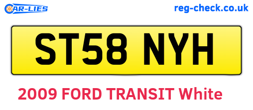 ST58NYH are the vehicle registration plates.