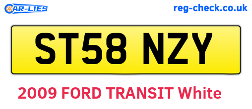 ST58NZY are the vehicle registration plates.
