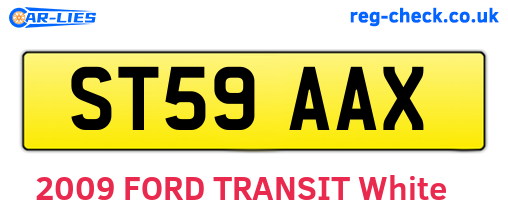 ST59AAX are the vehicle registration plates.