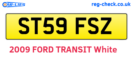 ST59FSZ are the vehicle registration plates.