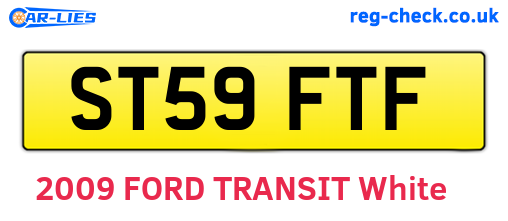 ST59FTF are the vehicle registration plates.