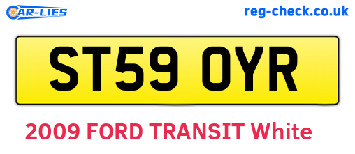 ST59OYR are the vehicle registration plates.
