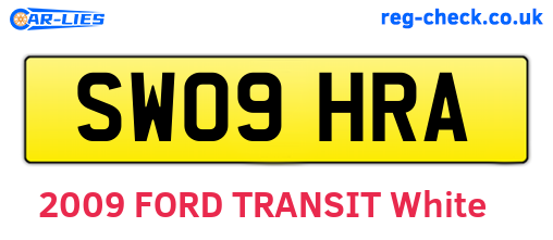 SW09HRA are the vehicle registration plates.
