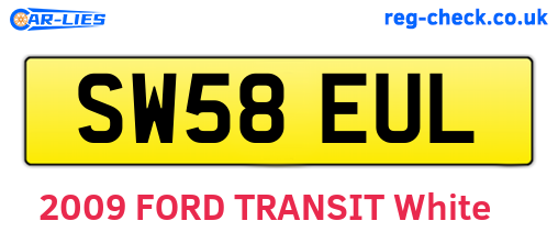 SW58EUL are the vehicle registration plates.