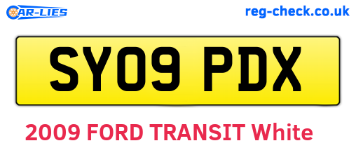 SY09PDX are the vehicle registration plates.