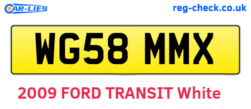 WG58MMX are the vehicle registration plates.