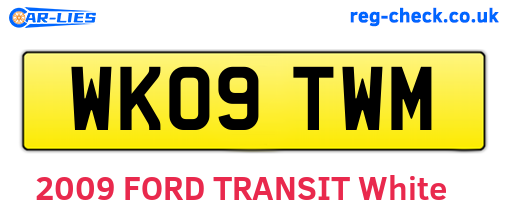 WK09TWM are the vehicle registration plates.