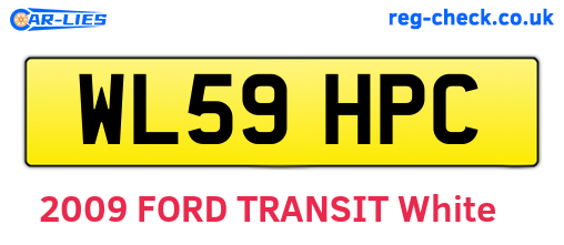 WL59HPC are the vehicle registration plates.