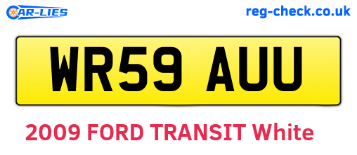 WR59AUU are the vehicle registration plates.