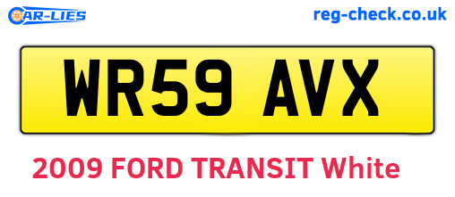 WR59AVX are the vehicle registration plates.