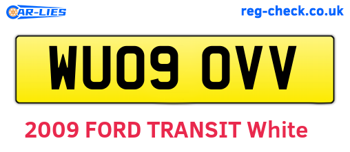 WU09OVV are the vehicle registration plates.