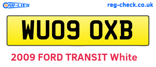 WU09OXB are the vehicle registration plates.