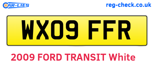 WX09FFR are the vehicle registration plates.