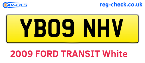 YB09NHV are the vehicle registration plates.
