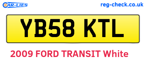 YB58KTL are the vehicle registration plates.