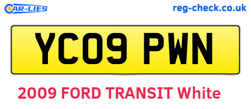 YC09PWN are the vehicle registration plates.