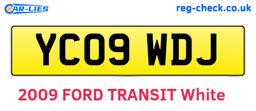 YC09WDJ are the vehicle registration plates.