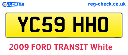 YC59HHO are the vehicle registration plates.