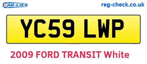YC59LWP are the vehicle registration plates.
