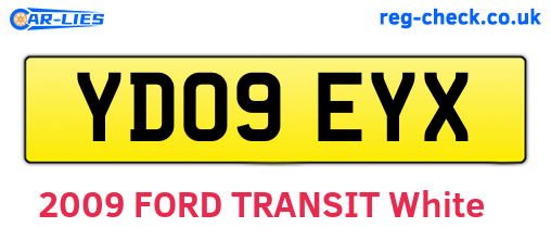 YD09EYX are the vehicle registration plates.